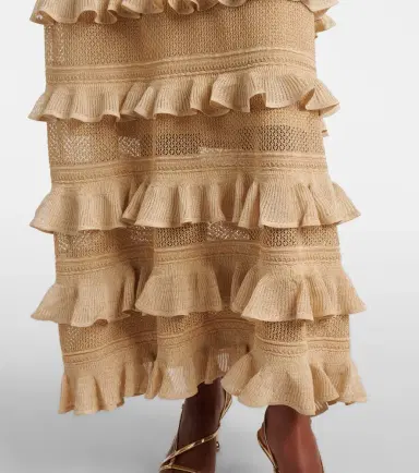 Zimmermann Illuminate ruffled tiered maxi skirt | Thumbnail 2