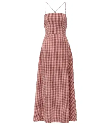 Posse Lori gingham cotton maxi dress | Thumbnail 1