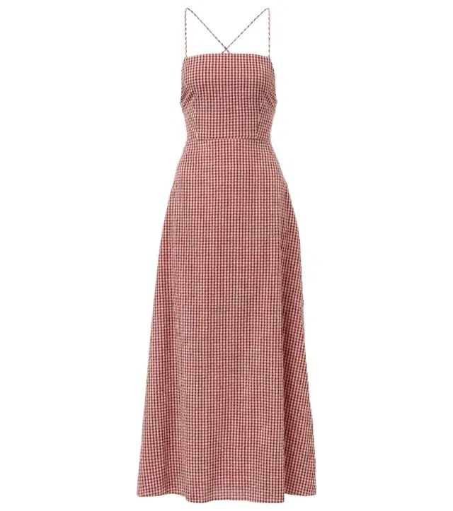 Posse Lori gingham cotton maxi dress