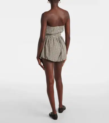 Posse Aurelia gingham cotton shorts | Thumbnail 2