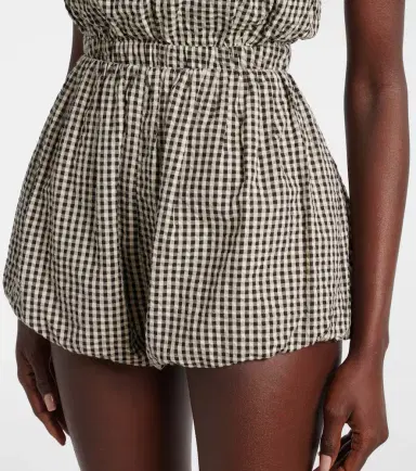 Posse Aurelia gingham cotton shorts | Thumbnail 4