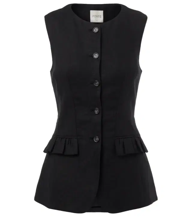 Posse Matilda ruffled linen vest