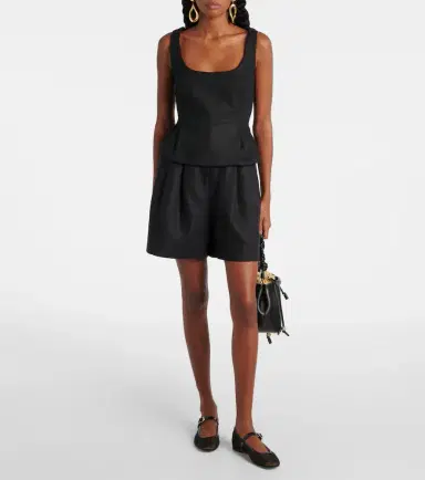 Posse Rosalie peplum linen top | Thumbnail 4