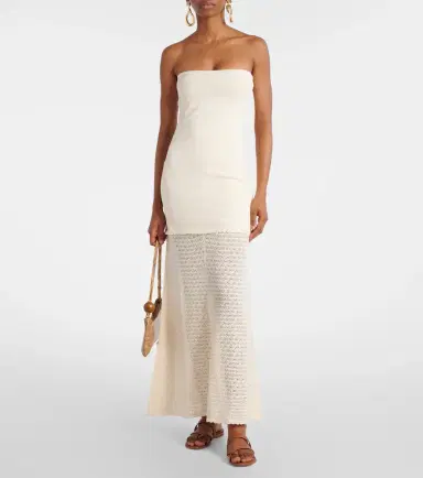 Posse Romy crochet-trimmed maxi dress | Thumbnail 6