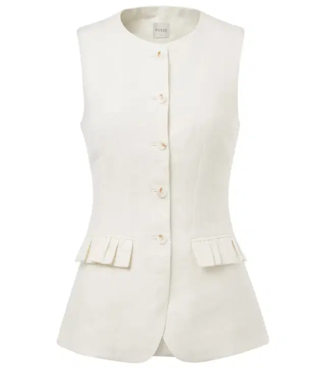Posse Matilda ruffled linen vest