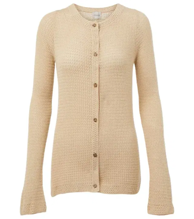 Posse Lennon crochet cotton-blend cardigan