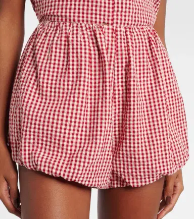 Posse Aurelia gingham cotton shorts | Thumbnail 2