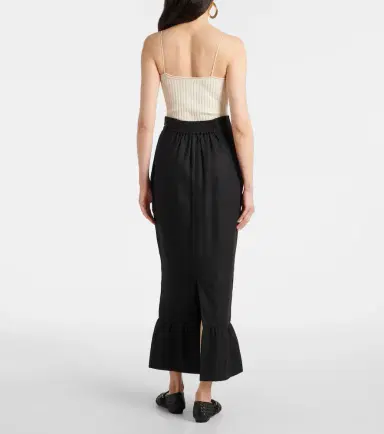 Posse Matilda tiered linen pencil skirt | Thumbnail 2