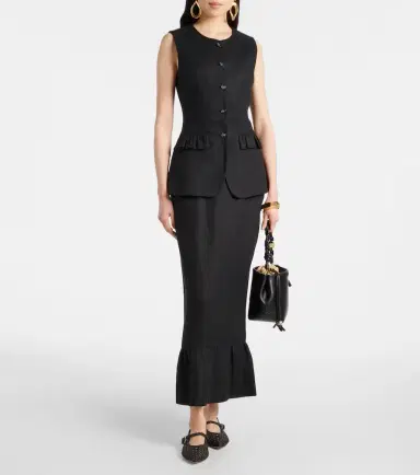 Posse Matilda tiered linen pencil skirt | Thumbnail 4