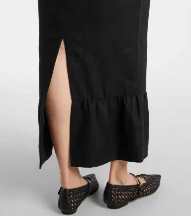 Posse Matilda tiered linen pencil skirt | Thumbnail 5