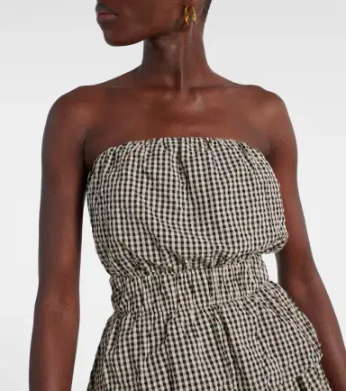 Posse Aurelia gingham cotton top | Thumbnail 3