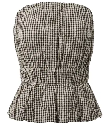 Posse Aurelia gingham cotton top | Thumbnail 1