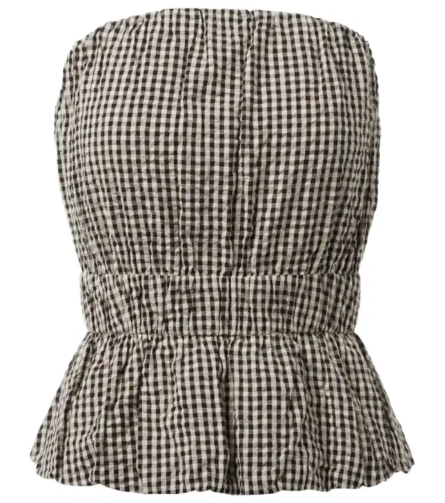 Posse Aurelia gingham cotton top