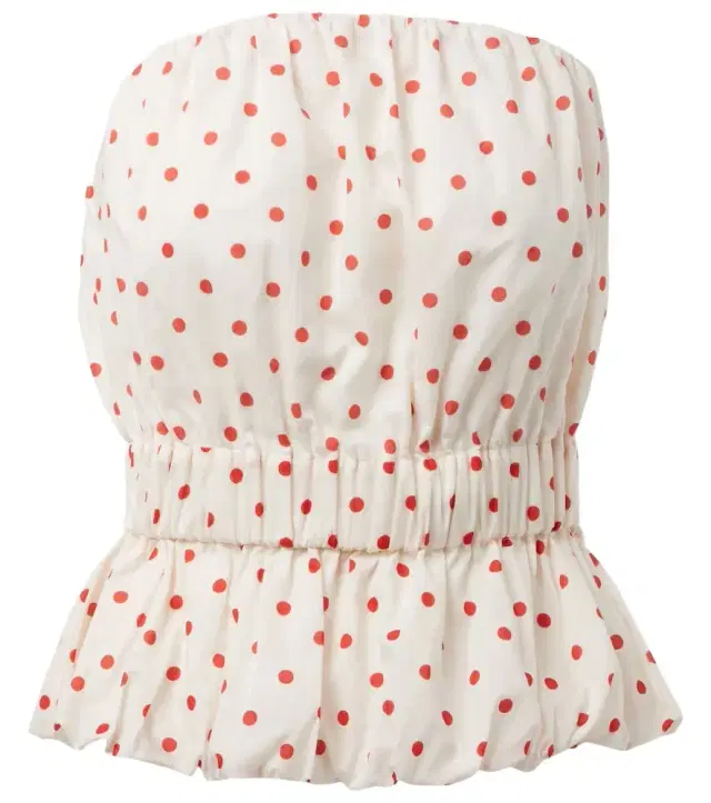 Posse Aurelia polka-dot linen top