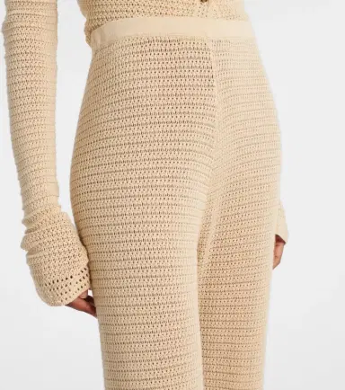 Posse Lennon knitted cotton-blend flared pants | Thumbnail 3