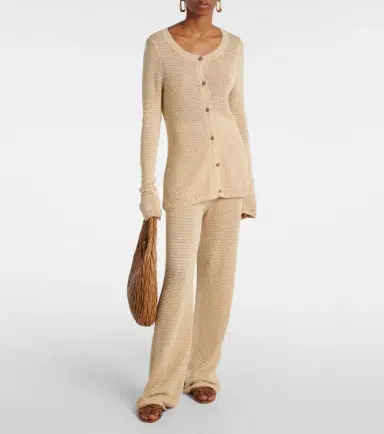 Posse Lennon knitted cotton-blend flared pants | Thumbnail 4