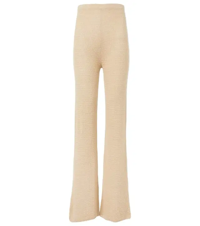 Posse Lennon knitted cotton-blend flared pants