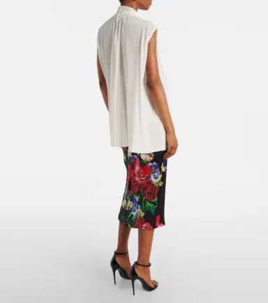 Dolce & Gabbana Silk-blend top | Thumbnail 3