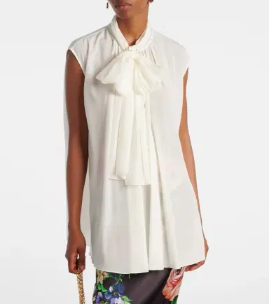 Dolce & Gabbana Silk-blend top | Thumbnail 4