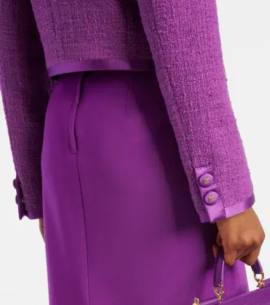 Dolce & Gabbana Cotton and silk-blend tweed jacket | Thumbnail 4 Dolce & Gabbana Cotton and silk-blend tweed jacket | Thumbnail 4
