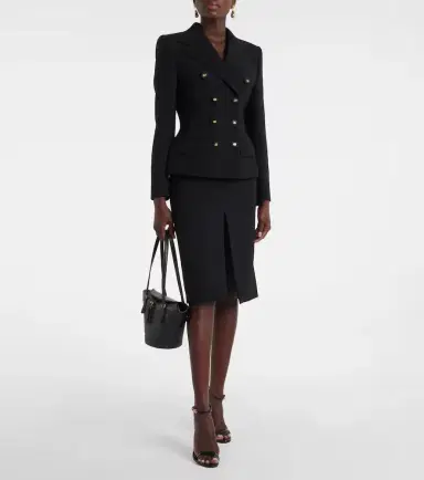 Dolce & Gabbana High-rise wool midi skirt | Thumbnail 2 Dolce & Gabbana High-rise wool midi skirt | Thumbnail 2