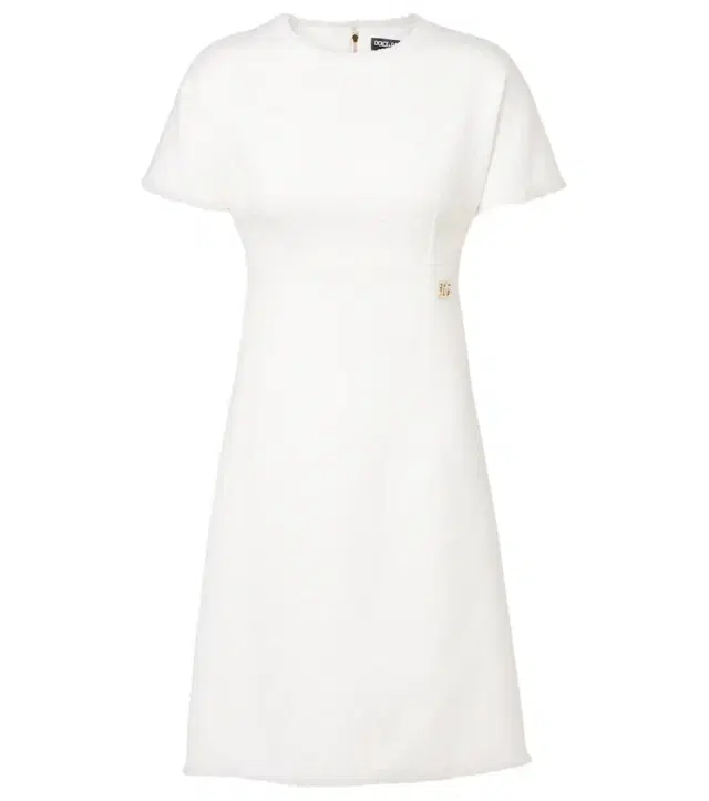Dolce & Gabbana DG distressed wool-blend tweed minidress