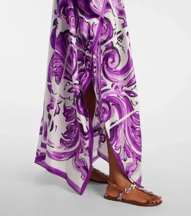 Dolce & Gabbana Majolica silk twill beach dress | Thumbnail 4