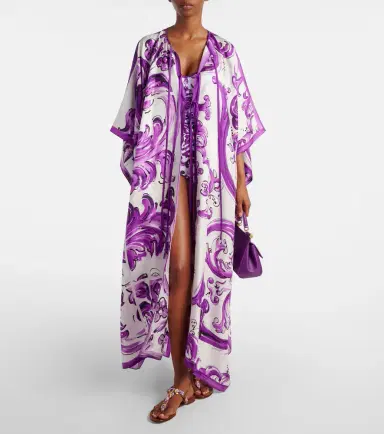 Dolce & Gabbana Majolica silk twill beach dress | Thumbnail 5