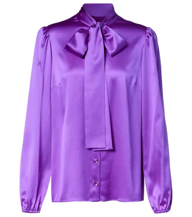 Dolce & Gabbana Tie-neck silk-blend satin blouse