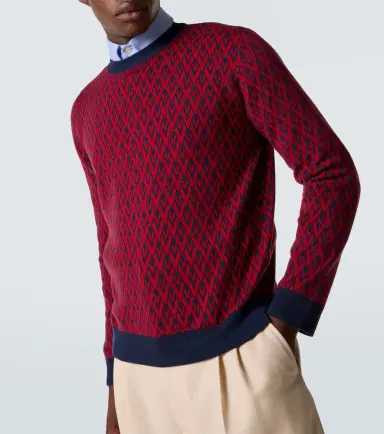 Valentino Toute La V virgin wool jacquard sweater | Thumbnail 2