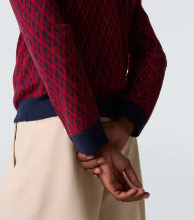Valentino Toute La V virgin wool jacquard sweater | Thumbnail 3