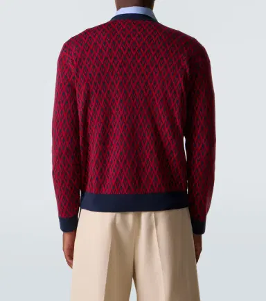 Valentino Toute La V virgin wool jacquard sweater | Thumbnail 4
