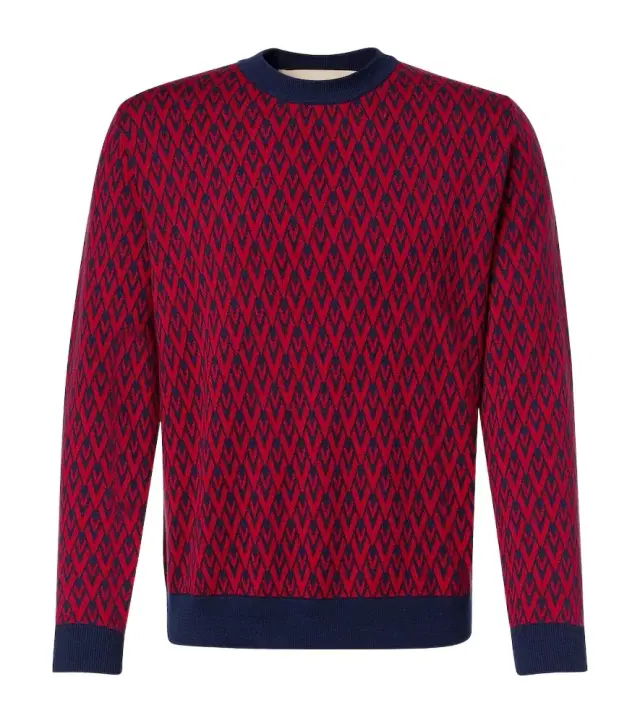 Valentino Toute La V virgin wool jacquard sweater