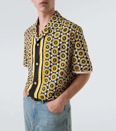 Valentino Bulles Royales cotton poplin bowling shirt | Thumbnail 4
