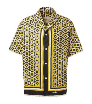 Valentino Bulles Royales cotton poplin bowling shirt | Thumbnail 1
