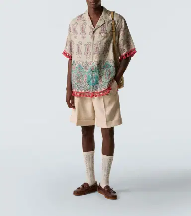 Valentino Paisley linen bowling shirt | Thumbnail 2