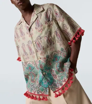 Valentino Paisley linen bowling shirt | Thumbnail 5