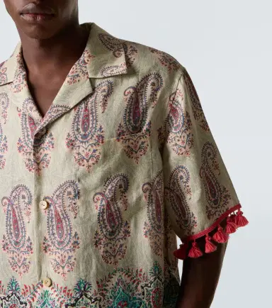 Valentino Paisley linen bowling shirt | Thumbnail 6