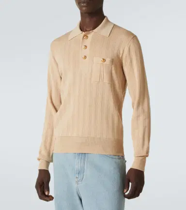 Valentino Ribbed-knit cotton polo sweater | Thumbnail 3