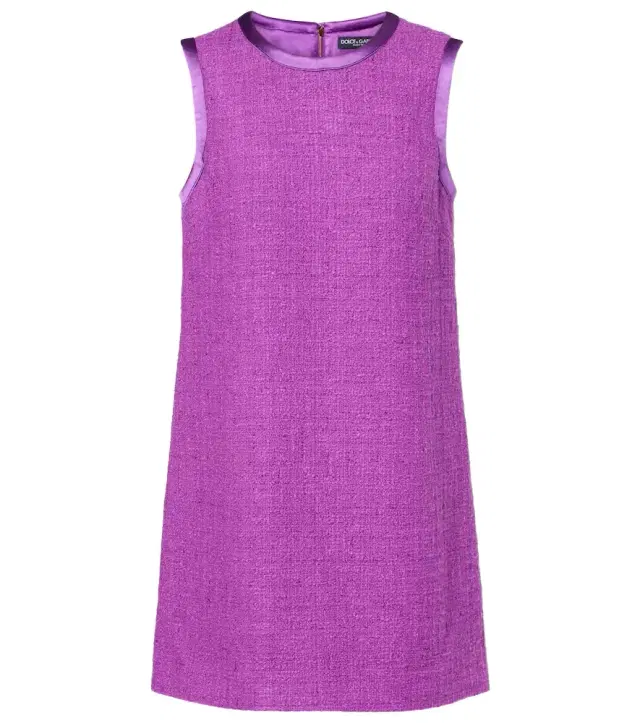 Dolce & Gabbana Cotton and silk-blend minidress