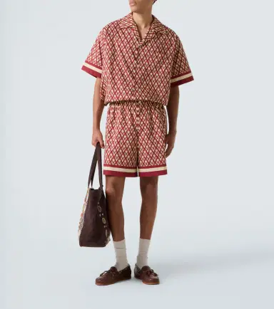 Valentino Toute La V cotton poplin Bermuda shorts | Thumbnail 3