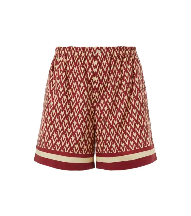 Valentino Toute La V cotton poplin Bermuda shorts
