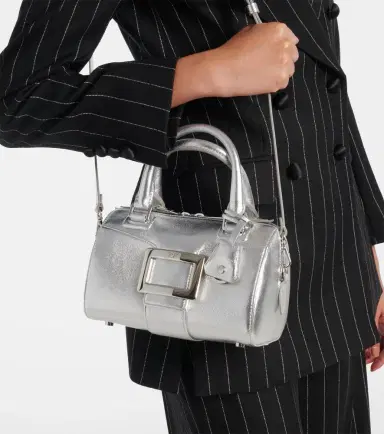Roger Vivier Belle Vivier Mini metallic leather tote bag | Thumbnail 4 Roger Vivier Belle Vivier Mini metallic leather tote bag | Thumbnail 4