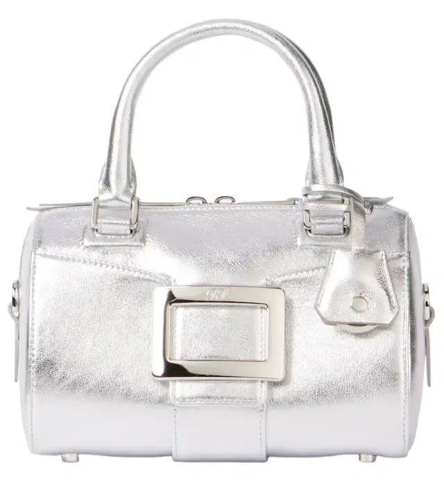 Roger Vivier Belle Vivier Mini metallic leather tote bag
