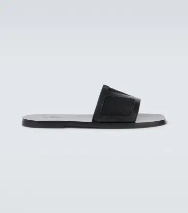 Valentino Garavani Viva Superstar leather and suede slides | Thumbnail 4 Valentino Garavani Viva Superstar leather and suede slides | Thumbnail 4