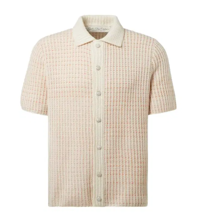 God's True Cashmere Noble waffle-knit cashmere polo shirt