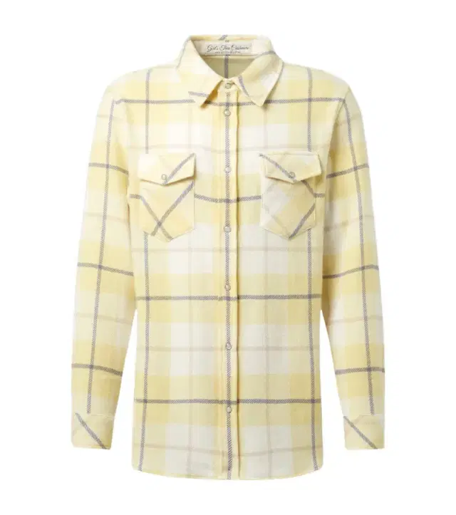 Dreamer plaid cashmere shirt with moonstone