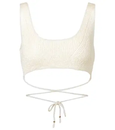 Bananhot Alma sequined knitted bikini top | Thumbnail 1