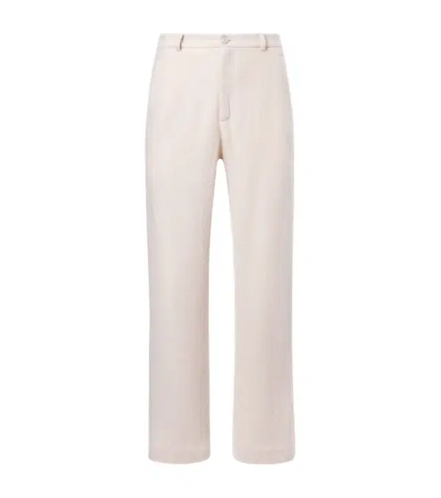 Diamond cashmere straight pants with moonstone