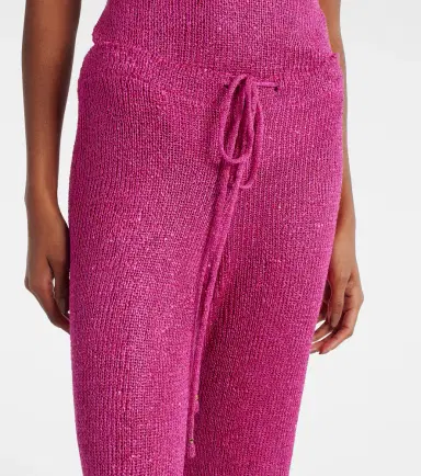 Bananhot Liz knitted sequined flared pants | Thumbnail 3